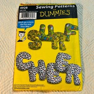 Simplicity 4928 Pattern Alphabet Pillows Sewing Patterns for Dummies Uncut 2003